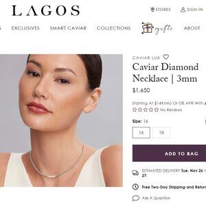 Lagos Caviar Diamond Necklace